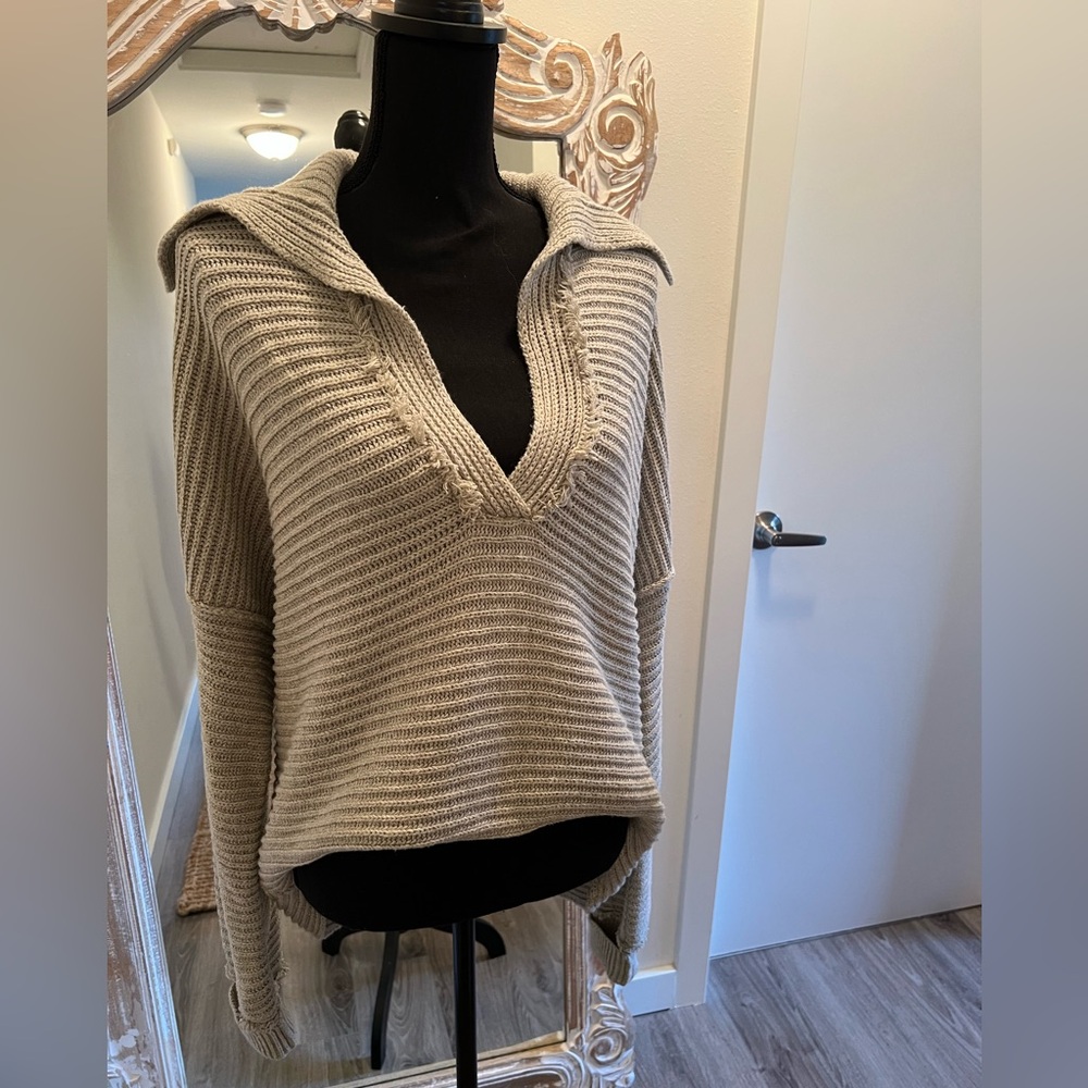 Free People slouchy cream sweater